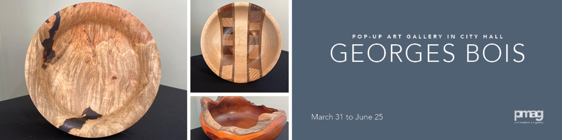 collage of wood bowls created by artist Georges Bois