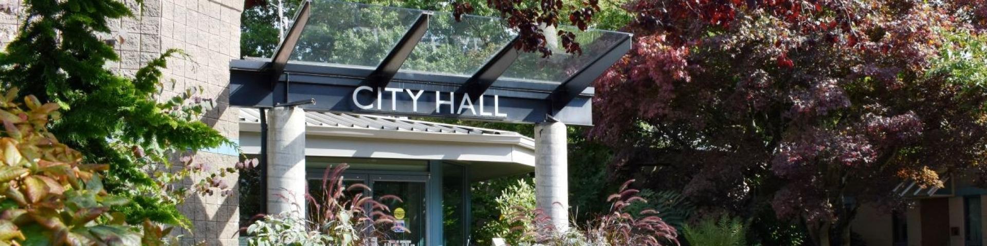 front door of Pitt Meadows City Hall