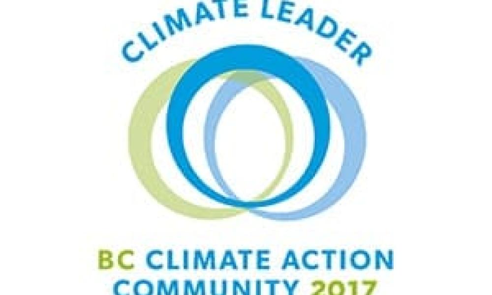 Logo for BC Climate Action Community 2017, Climate Leader