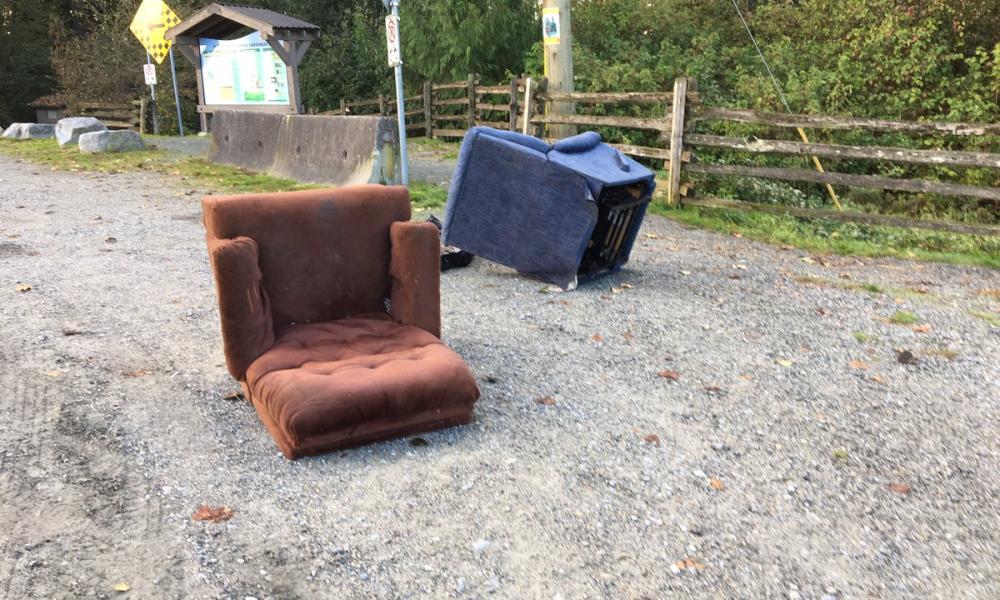 Furniture that has been dumped illegally