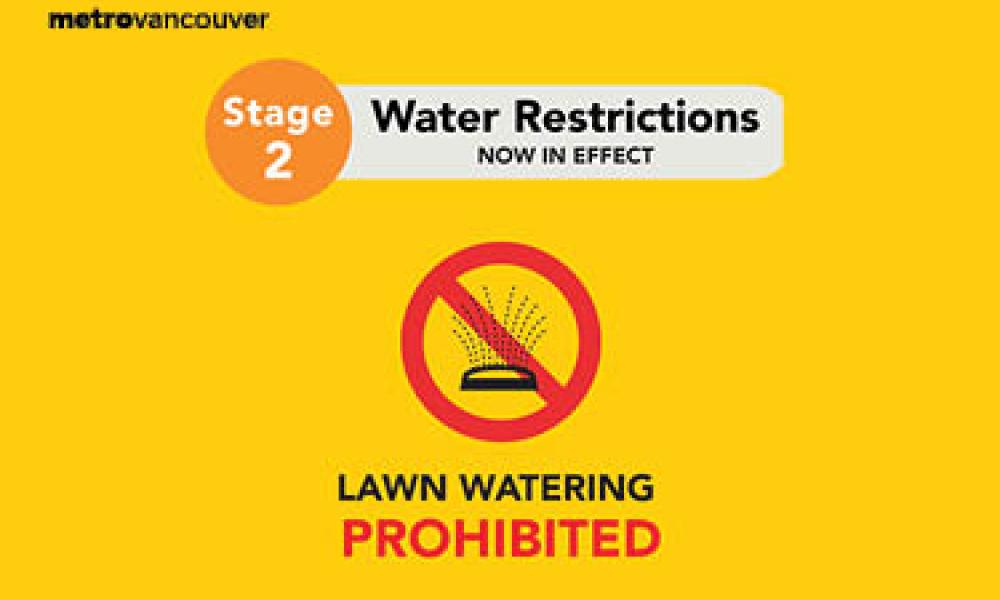 Stage 2 Water Restrictions - lawn watering is prohibited