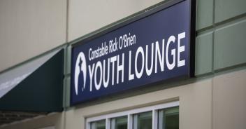 Photo of the outside of the Youth Lounge