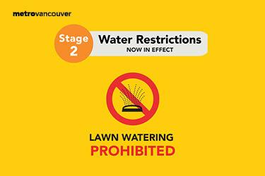 Stage 2 Water Restrictions - lawn watering is prohibited