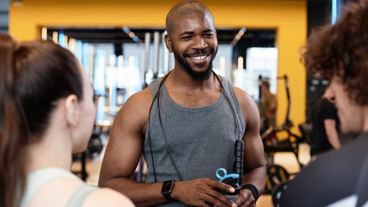 man at the gym